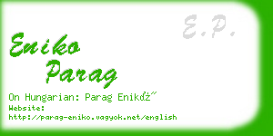 eniko parag business card